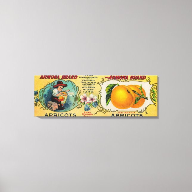 Toile Armona Apricot Étiquette (Recto)
