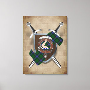 Toile Armstrong Clan Badge Crossed Swords Canvas Imprime