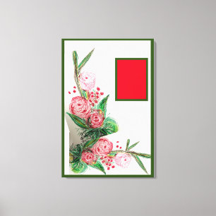 Toile Arrangement asymétrique des roses rouges