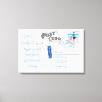 Toile arrière de carte postale personnalisable