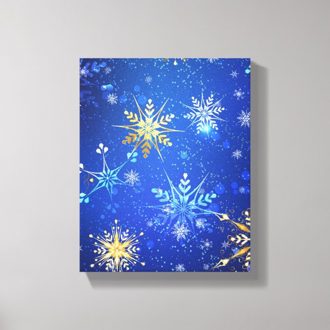 Toile Arrière - plan Bleu XMAS avec des flocons de neige (Recto)