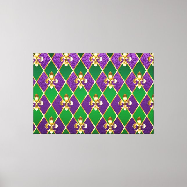 Toile Arrière - plan de bijoux Mardi Gras (Recto)