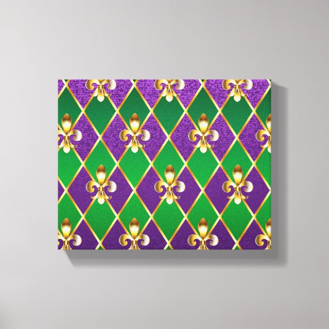 Toile Arrière - plan de bijoux Mardi Gras (Recto)