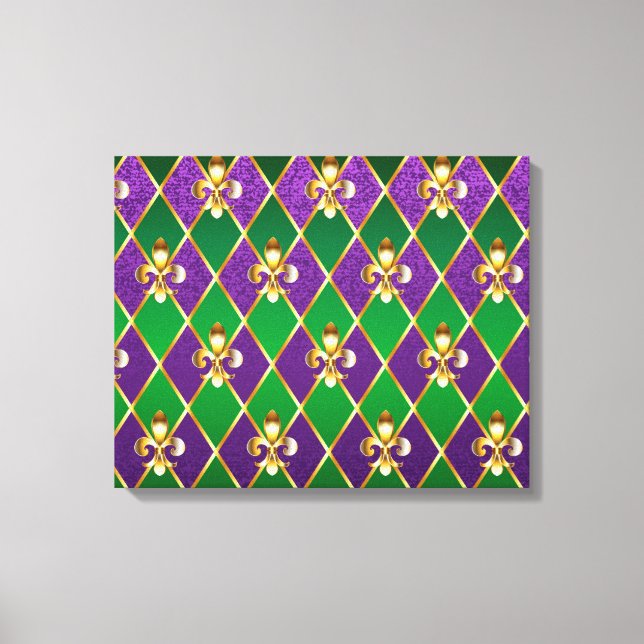 Toile Arrière - plan de bijoux Mardi Gras (Recto)