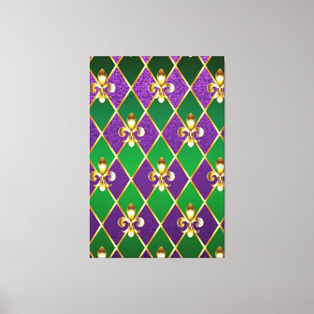 Toile Arrière - plan de bijoux Mardi Gras (Recto)