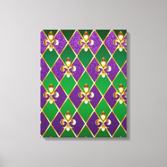 Toile Arrière - plan de bijoux Mardi Gras (Recto)