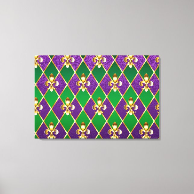 Toile Arrière - plan de bijoux Mardi Gras (Recto)