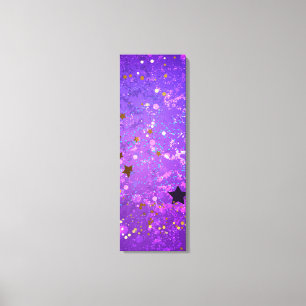 Toile Arrière - plan de feuille violet avec étoiles