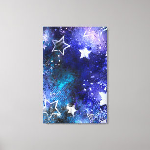 Toile Arrière - plan spatial avec étoiles