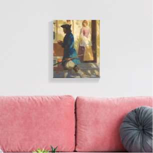 Toile Arrivée de Franklin à Philadelphie par N. C. Wyeth