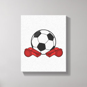 Toile Arrivée sifflet & balle de football