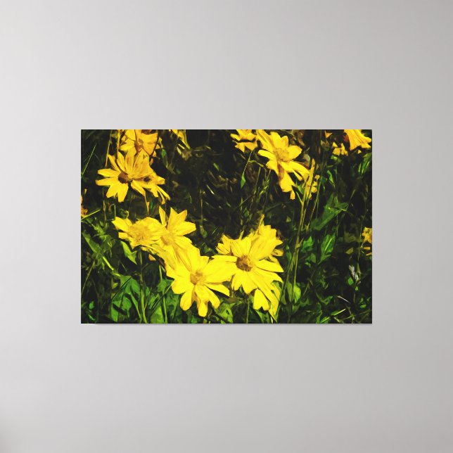 Toile Arrowleaf Fleur sauvage Jaune Arrowley Abstrait (Recto)