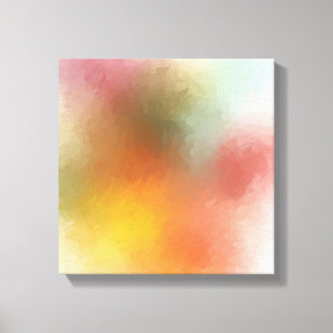 Toile Art Abstrait Bleu Jaune Violet Vert Rouge Rose
