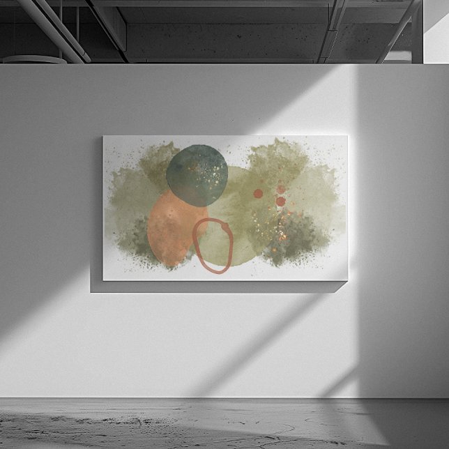 Toile art Abstrait, cercles de pêche avec or (Créateur téléchargé)