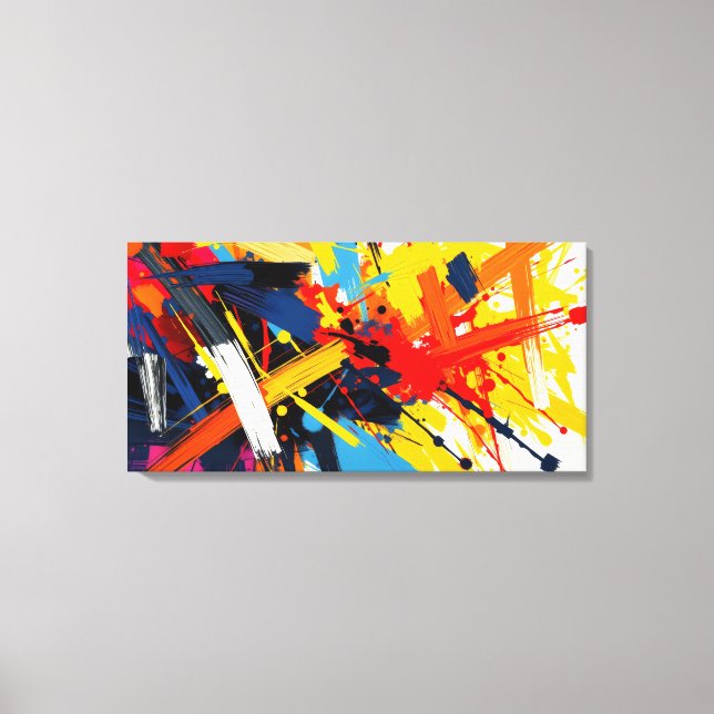 Toile Art Abstrait coloré - (Recto)