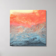 Art Abstrait - "Coucher de soleil orageux"