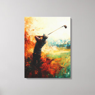 Toile Art abstrait de golfeur