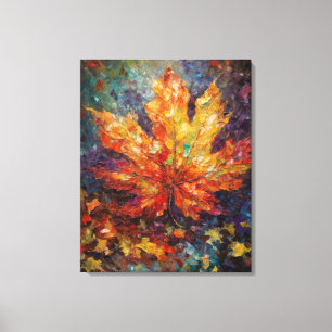 Toile Art Abstrait de la feuille d'érable