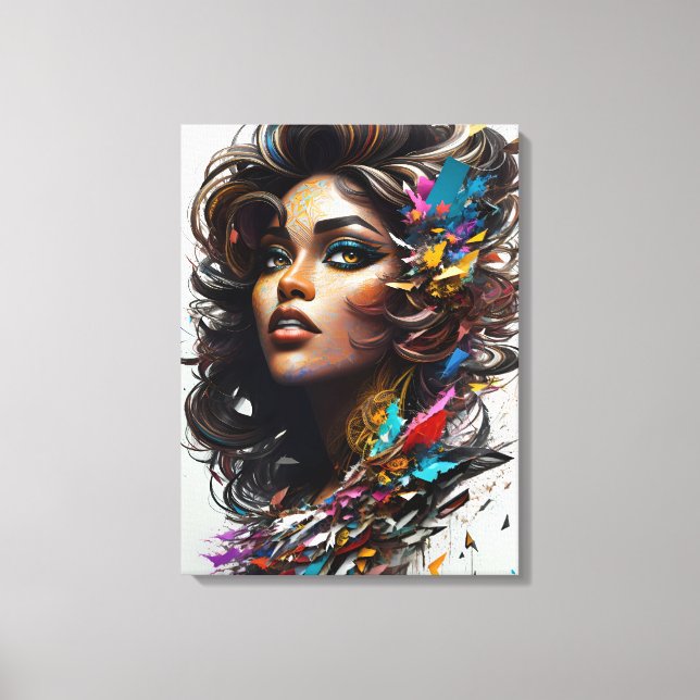 Toile Art Abstrait d'une belle femme (Recto)