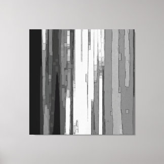 Toile Art Abstrait en niveaux de gris