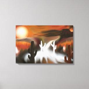 Toile Art Abstrait Feu et glace du sud-ouest