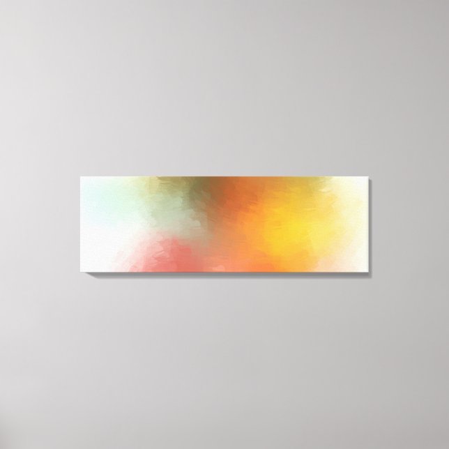 Toile Art Abstrait Jaune Rouge Vert Rose Bleu Violet (Recto)