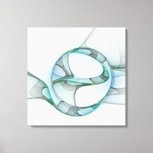 Toile Art Abstrait moderne bleu turquoise gris Triptyque