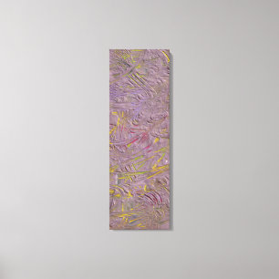 Toile Art Abstrait moderne rose jaune vert pourpre noir