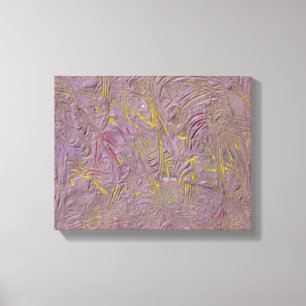 Toile Art Abstrait moderne rose jaune vert tendance