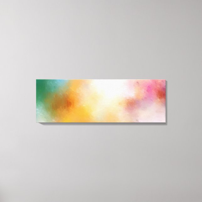 Toile Art Abstrait moderne rouge jaune bleu violet vert (Recto)