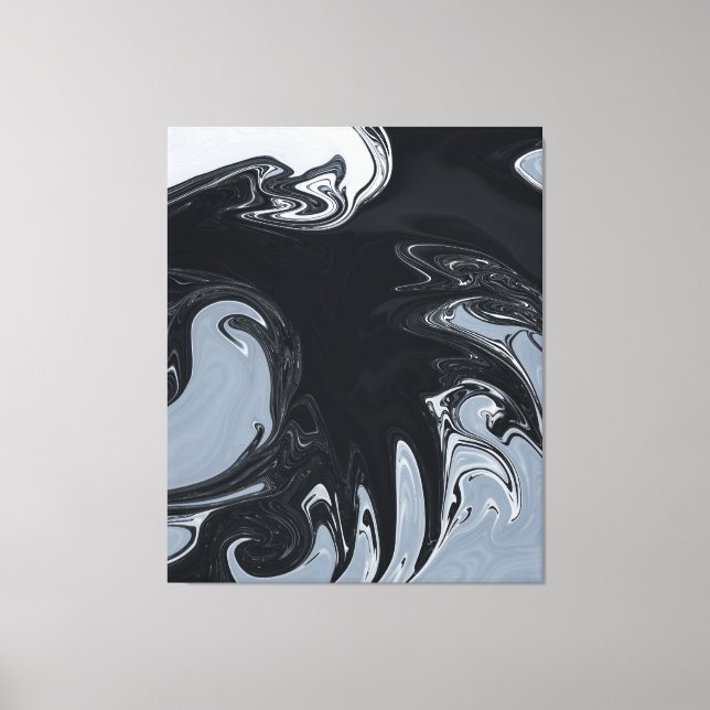Toile Art Abstrait Noir Et Blanc | Meilleure art abstrai (Recto)