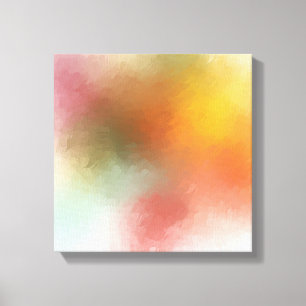 Toile Art Abstrait Rouge Jaune Bleu Violet Vert Rose