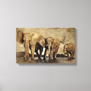 Toile Art animal éléphant