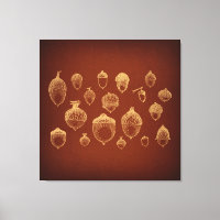 Art Antique Acorn Illustré Acorns Vintages