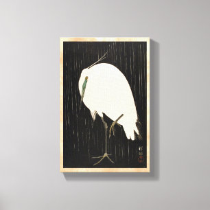 Toile Art blanc de grue d'ukiyo-e japonais vintage