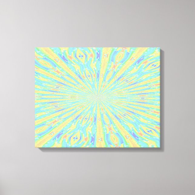 Toile Art bleu Abstrait enveloppé (Recto)