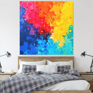 Toile Art chaotique vibrant à l'aquarelle