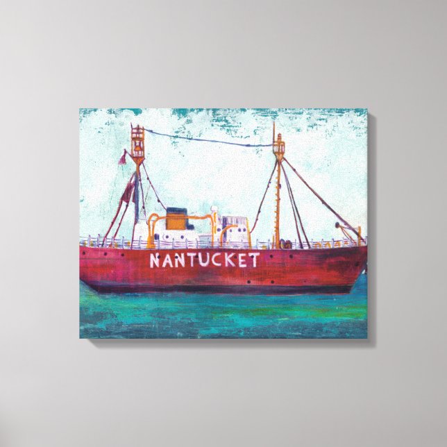 Toile Art côtier | Nantucket Lightship (Recto)