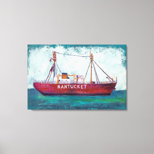 Toile Art côtier | Nantucket Lightship (Recto)