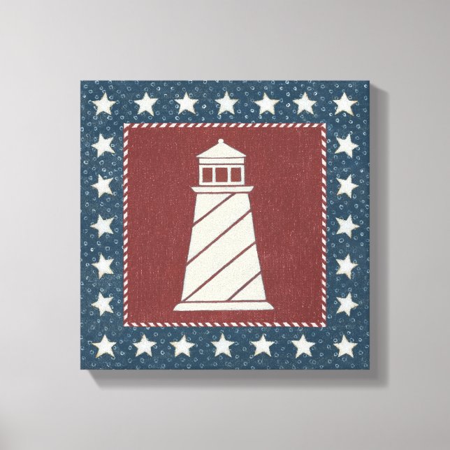 Toile Art côtier | Phare en rouge (Recto)