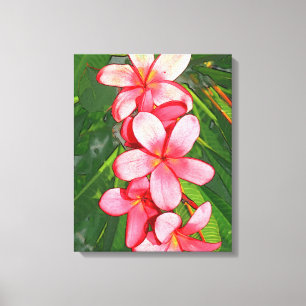 Toile Art de Frangipanier Tropical Rose