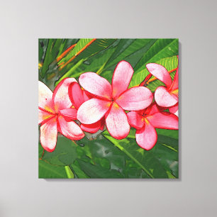 Toile Art de Frangipanier Tropical Rose