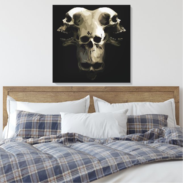 Toile Art de fusion multi-crânes (Insitu(Chambre))