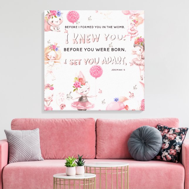 Toile Art de la nurserie chrétienne - Verset de la Bible (Insitu(Salon))