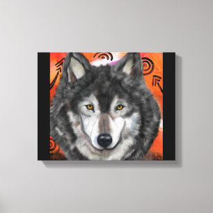 Toile Art de loup