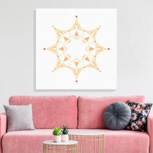 Toile Art de Mandala Sacré Élégant Bohème Spirituel