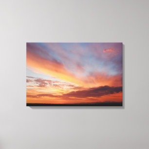 Toile Art de photo du ciel de coucher de soleil du comté