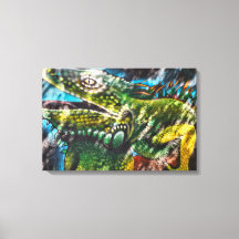 Art de rue de l'iguane mexicain