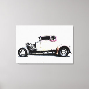 Toile Art de voiture vintage / Décoration intérieure vin