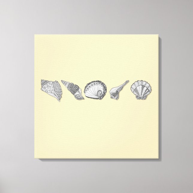 Toile Art du coquillage d'origine Choisissez votre coule (Recto)